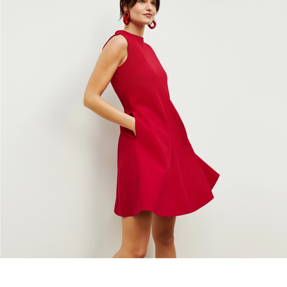 MM Lafleur Red Halter A-Line Mini Dress